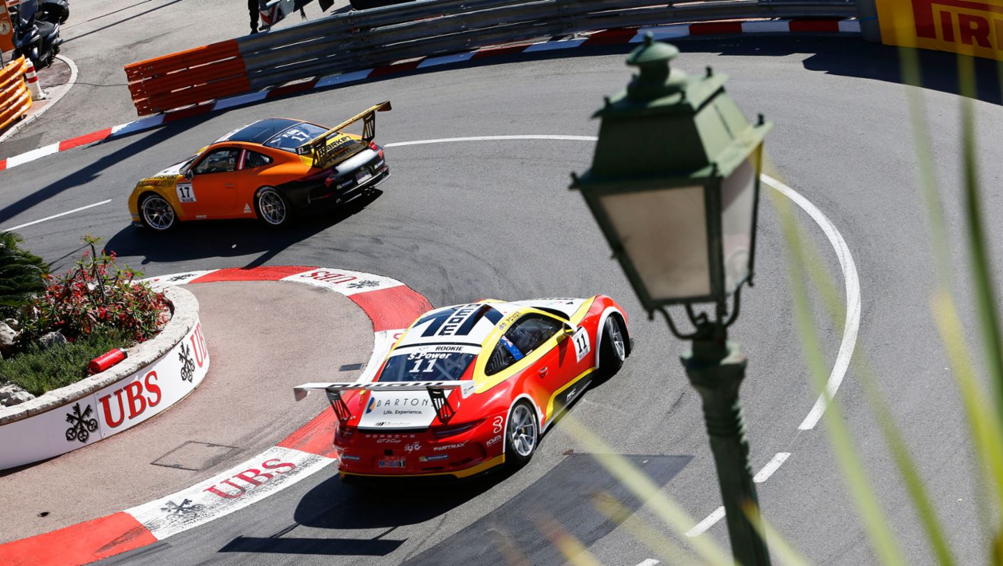 Philipp Eng, Sam Power, 911 GT3 Cup, Porsche Mobil 1 Supercup, Monaco, 2015, Porsche AG